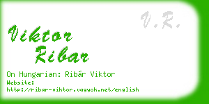 viktor ribar business card